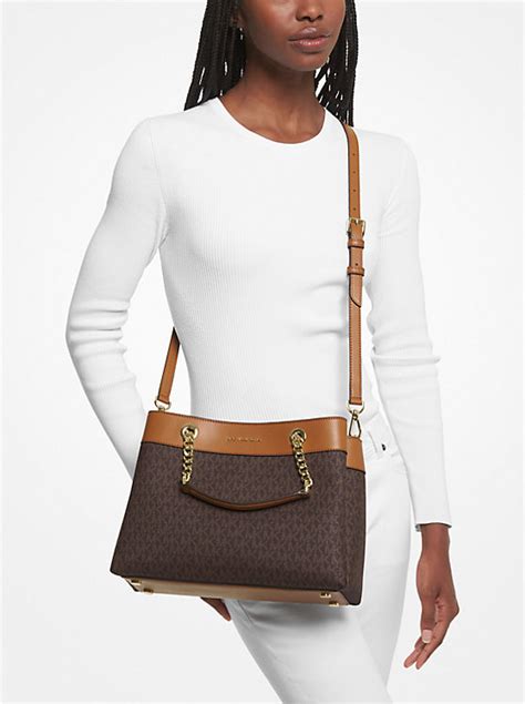 michael michael kors lori medium logo satchel